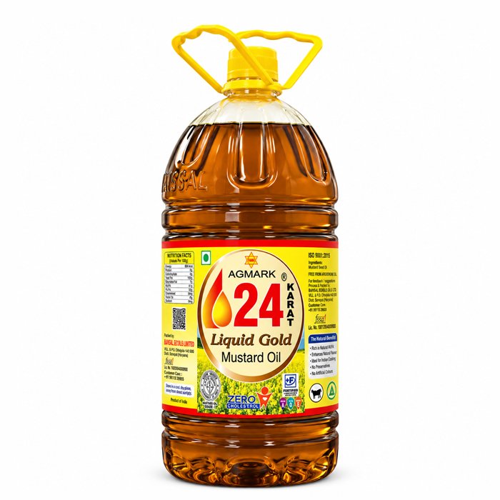 24 Karat Liquid Gold Mustard Oil 5 ltr
